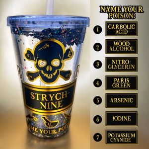 Georges Briard Mid-Century Inspired ‘Name Your Poison’ - Glitter Tumbler 16oz